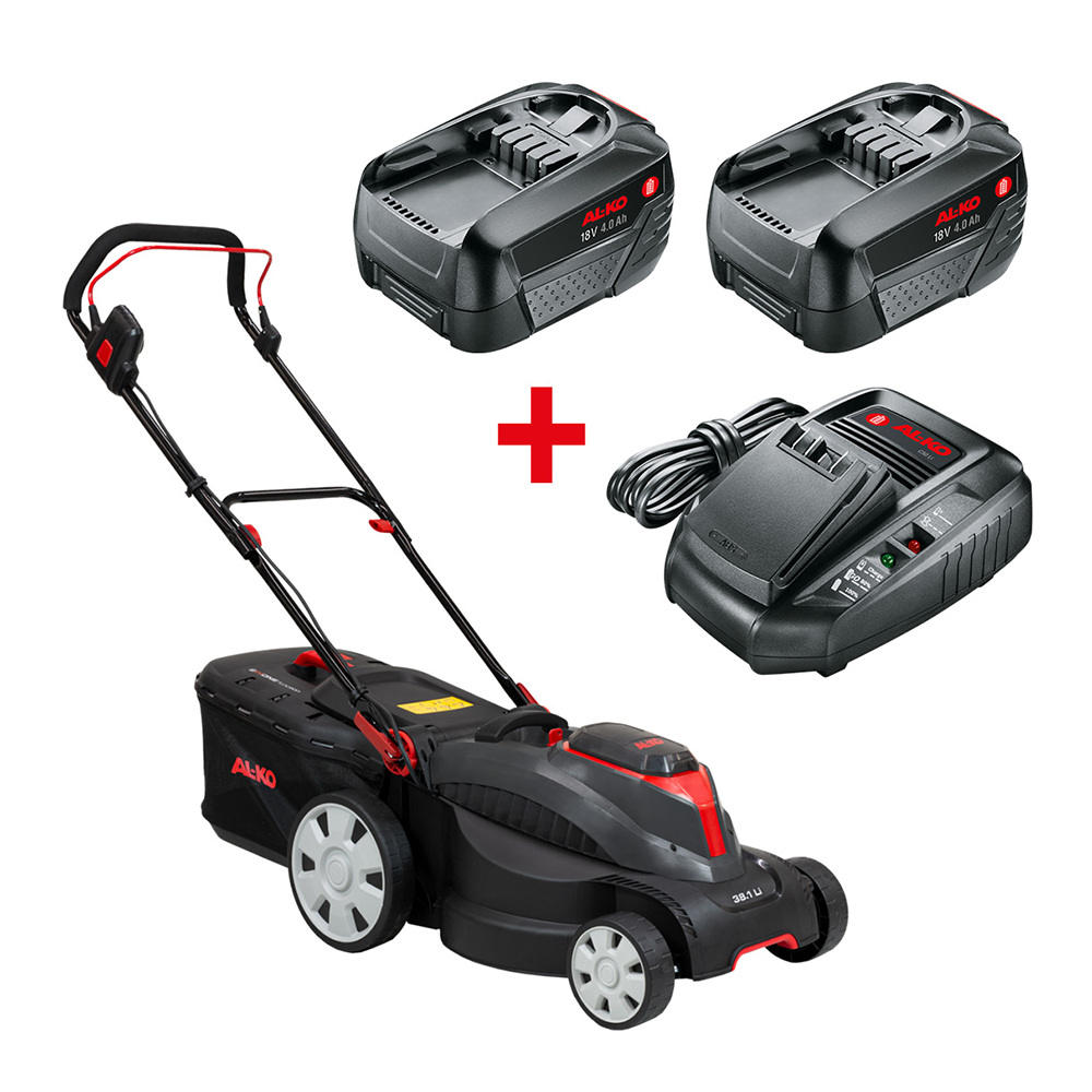 AL-KO 38.1 Li Easy Akku-Rasenmäher – 37 cm Schnittbreite – zum Schieben – mit Fangkorb – Ansicht 1