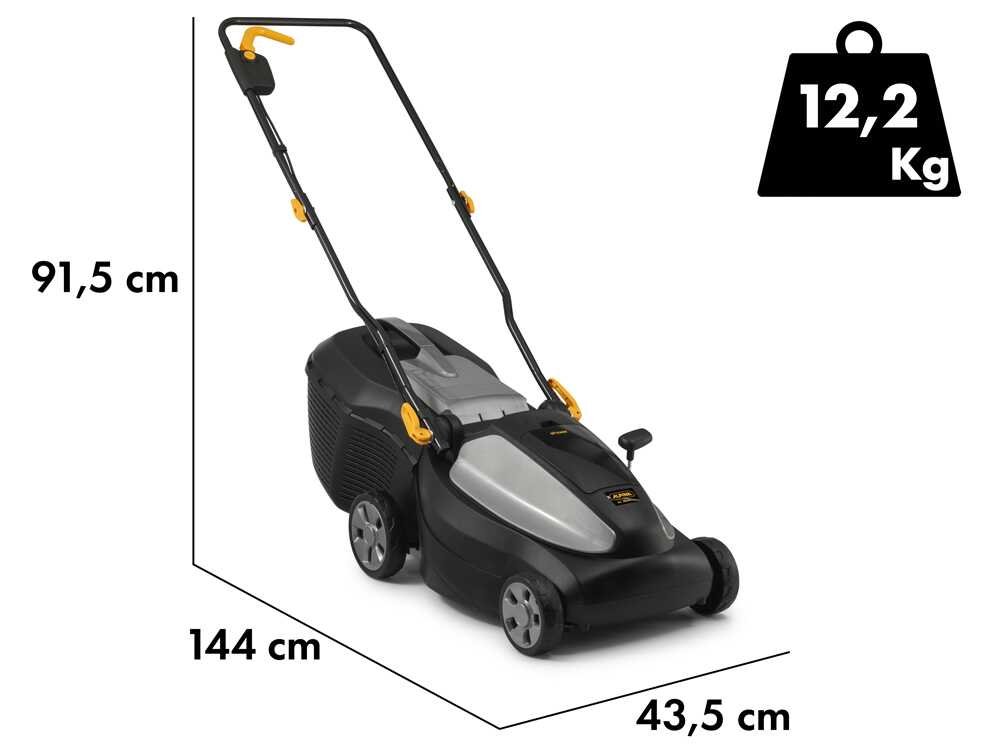 Alpina AL 3820 Li Akku-Rasenmäher – 38 cm Schnittbreite – zum Schieben – mit Fangkorb – Ansicht 1