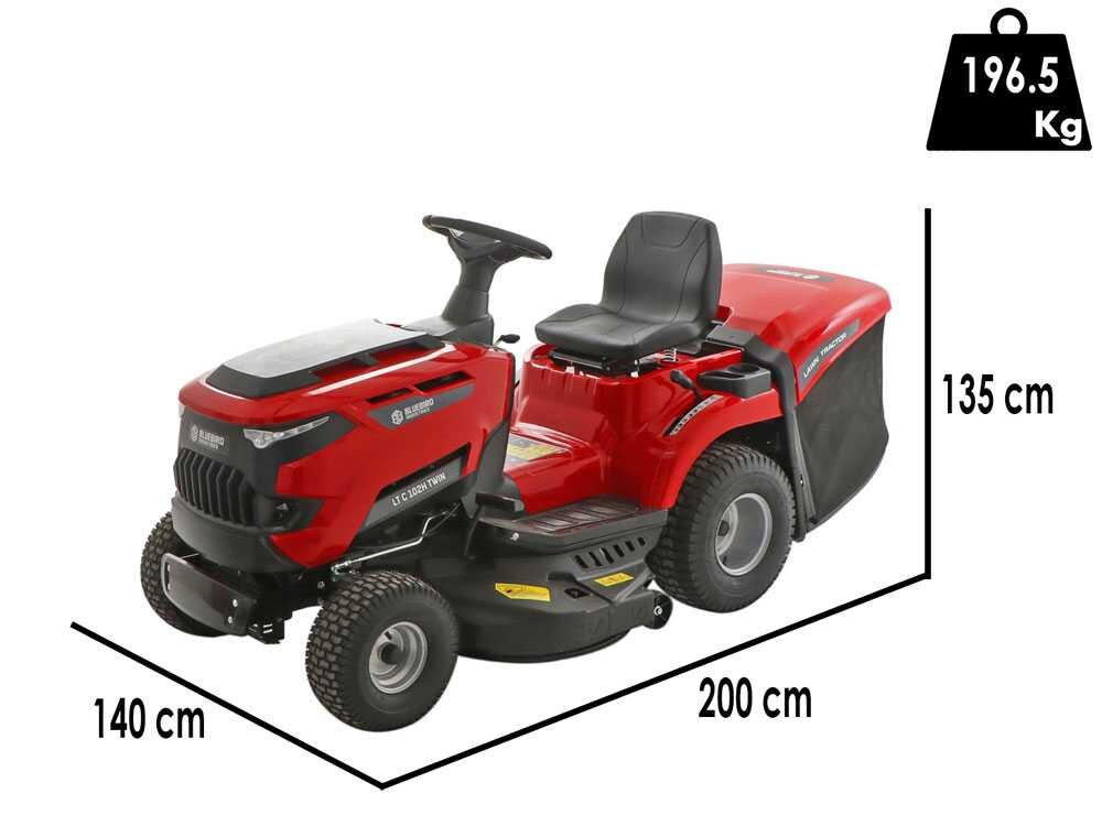 Blue Bird LT C102H TWIN Rasentraktor – 102 cm Schnittbreite – Hydrostatik – Fangkorb 245 l – Ansicht 2