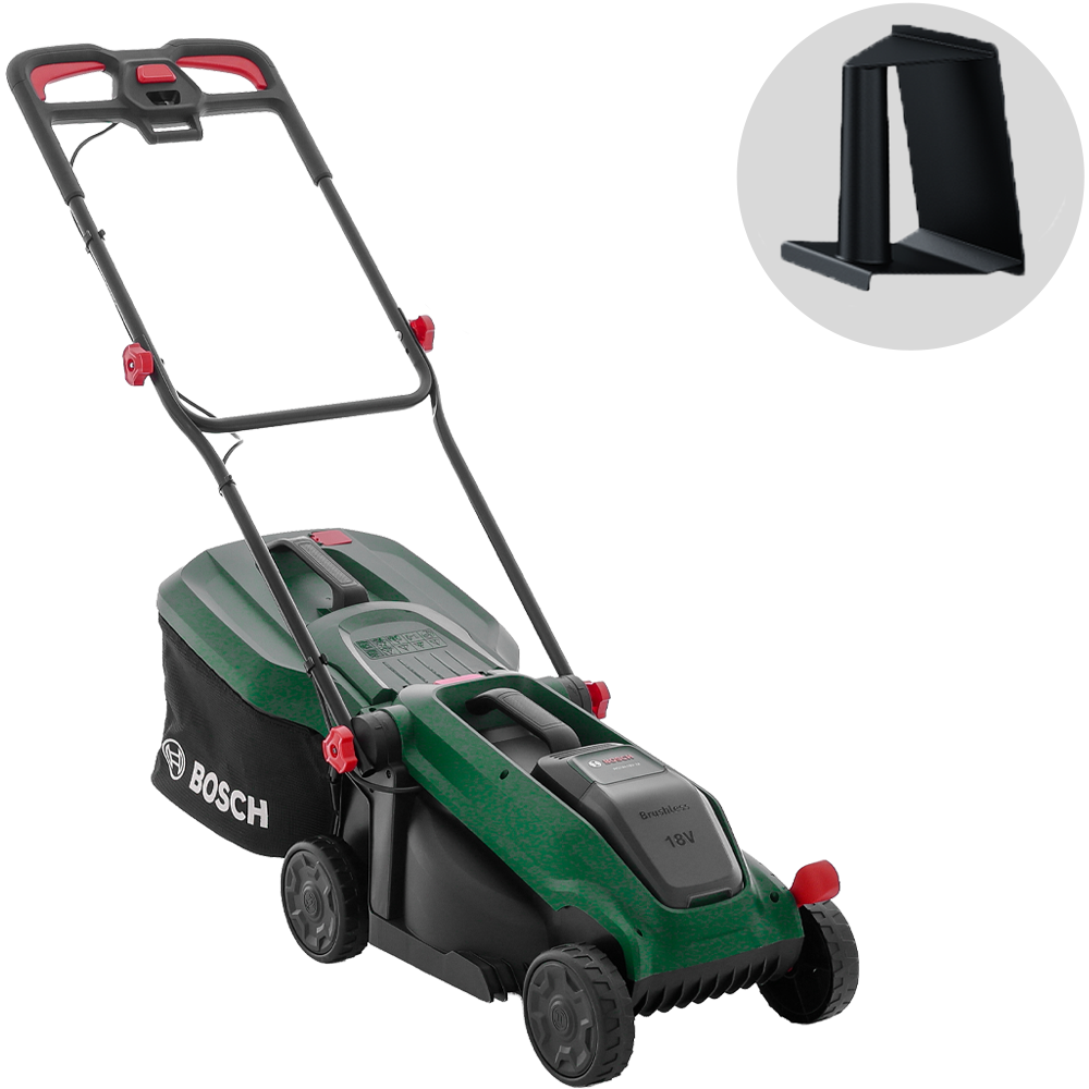 Bosch Rotak18V-32 Akku-Rasenmäher – 32 cm Schnittbreite – zum Schieben – mit Fangkorb – Ansicht 1