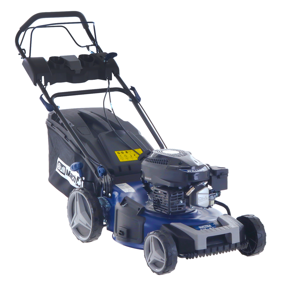 BullMach ECTOR Benzin-Rasenmäher – 46 cm Schnittbreite – Heckantrieb – mit Fangkorb – Ansicht 1