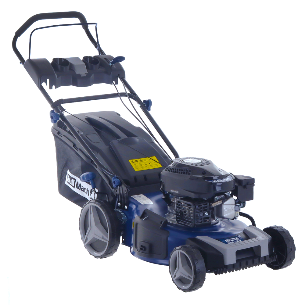 BullMach ECTOR Benzin-Rasenmäher – 46 cm Schnittbreite – zum Schieben – mit Fangkorb – Ansicht 1