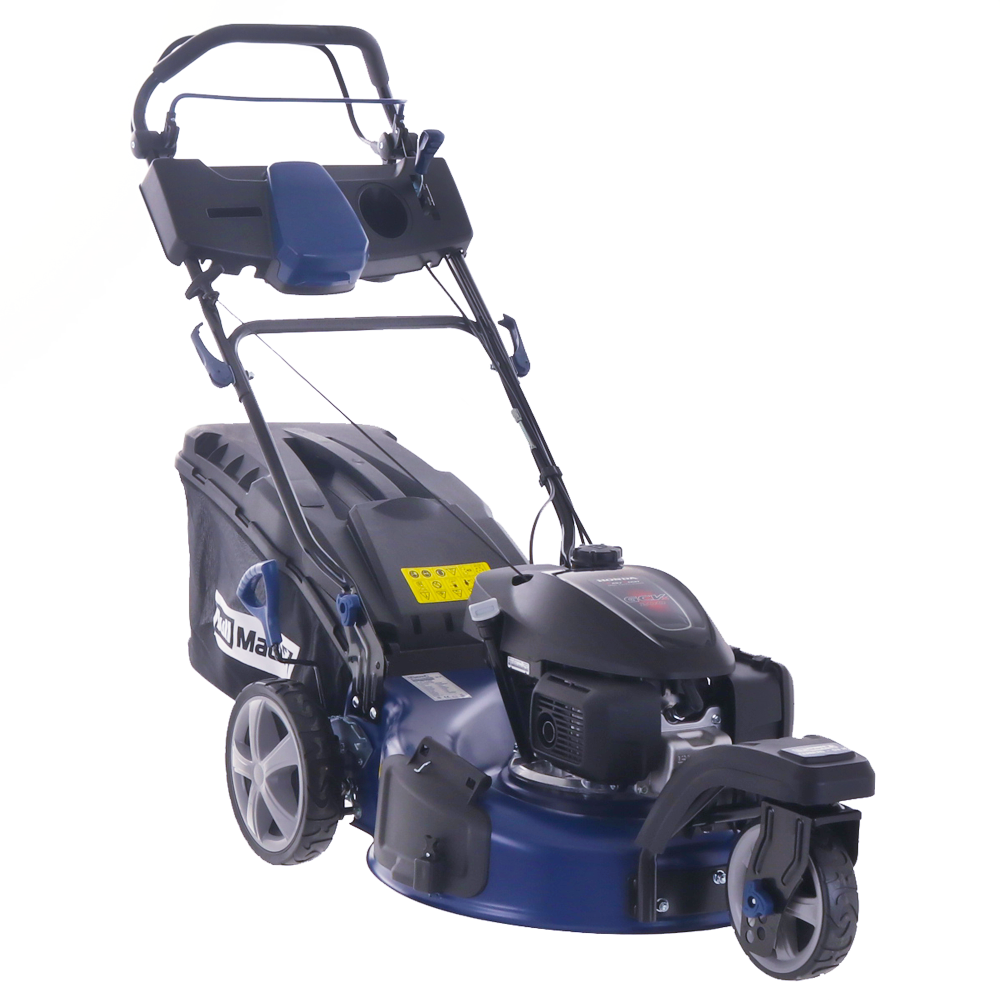 BullMach CERBERO 53 H Benzin-Rasenmäher – 53 cm Schnittbreite – Heckantrieb – mit Fangkorb – Ansicht 1