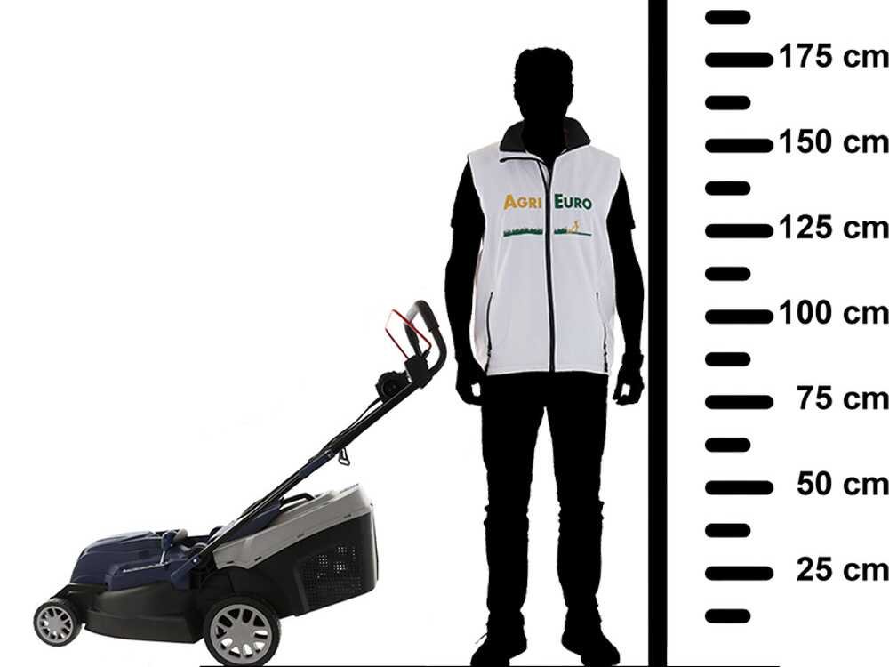 BullMach PELEO 2000 M Elektro-Rasenmäher – 42 cm Schnittbreite – zum Schieben – mit Fangkorb – Ansicht 3