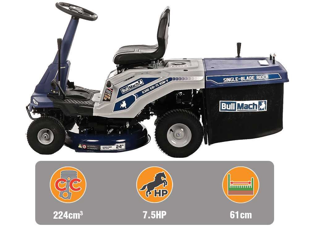 BullMach ICARO 610-75 RSM-V Mini-Rider – 61 cm Schnittbreite – CVT – Fangkorb 150 l – Ansicht 3