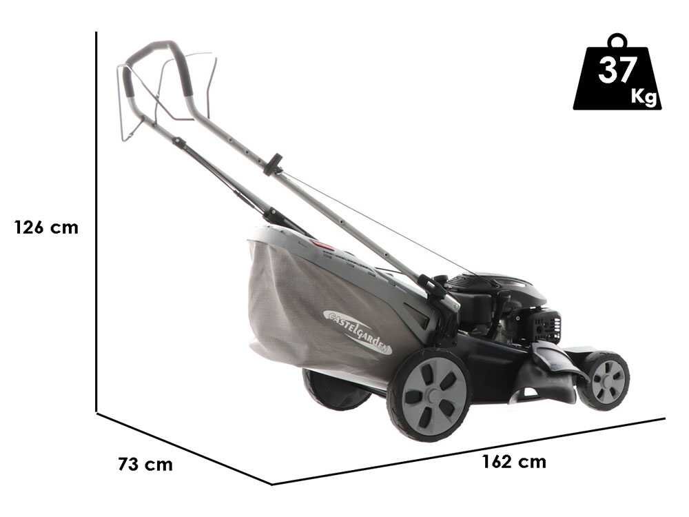 CastelGarden XS 55 S Benzin-Rasenmäher – 53 cm Schnittbreite – Heckantrieb – mit Fangkorb – Ansicht 2