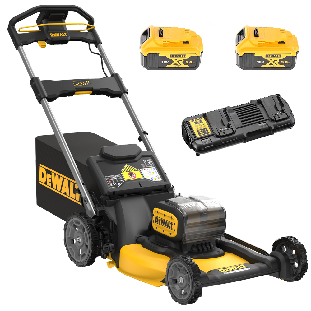 DeWalt DCMWP134N-XJ Akku-Rasenmäher – 53 cm Schnittbreite – zum Schieben – mit Fangkorb – Ausführung 2 – Ansicht 1
