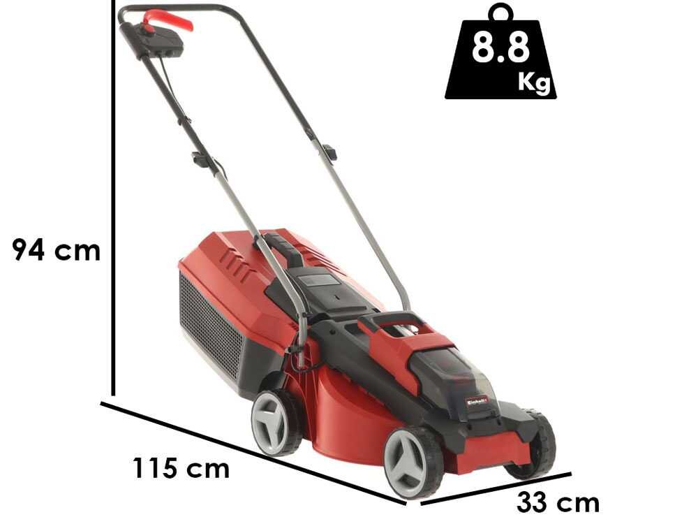 Einhell GE-CM 18/30 Li PXC Akku-Rasenmäher – 30 cm Schnittbreite – zum Schieben – mit Fangkorb – Ansicht 2