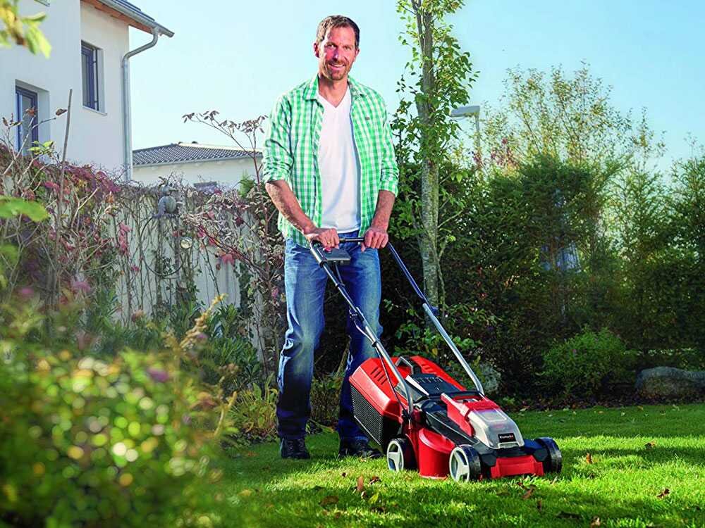 Einhell GE-CM 18/30 Li PXC Akku-Rasenmäher – 30 cm Schnittbreite – zum Schieben – mit Fangkorb – Ansicht 3