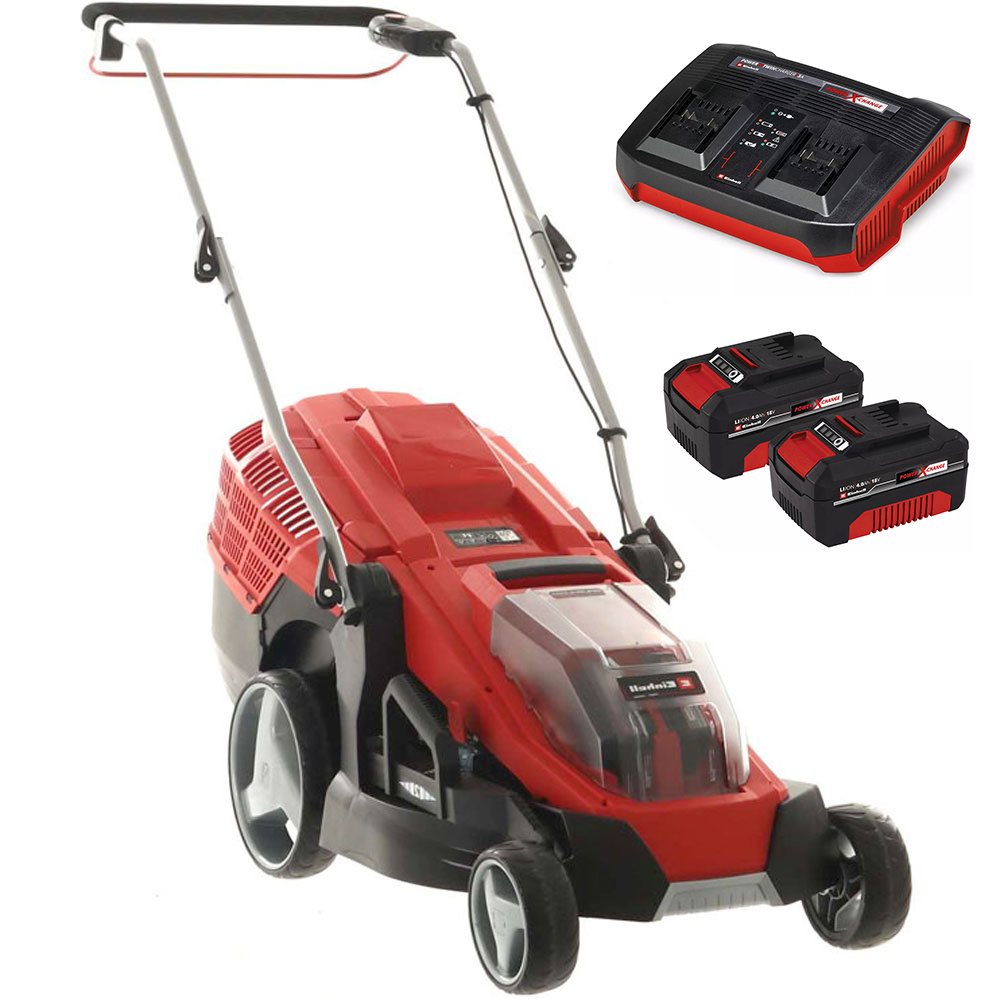 Einhell GE-CM 36/43 Li Akku-Rasenmäher – 43 cm Schnittbreite – mit Fangkorb – Ansicht 1