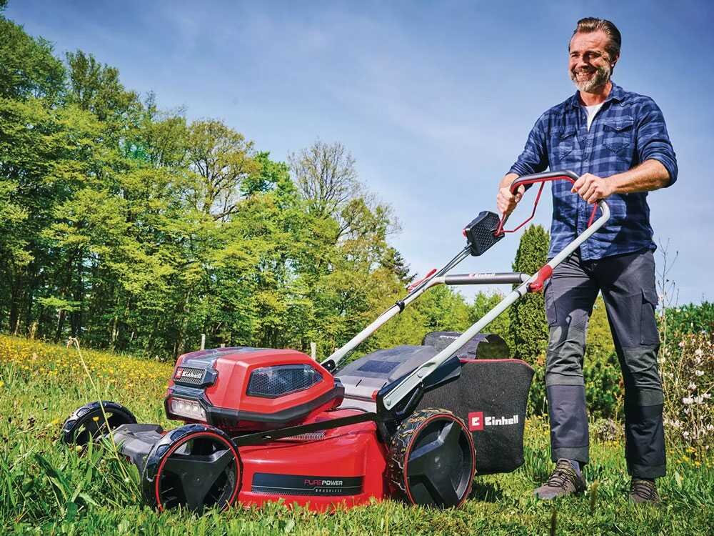 Einhell GP-CM 36/52 S Li BL Akku-Rasenmäher – 52 cm Schnittbreite – mit Radantrieb – mit Fangkorb – Ansicht 2