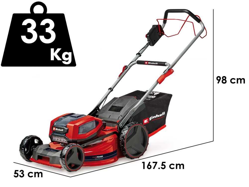 Einhell GP-CM 36/52 S Li BL Akku-Rasenmäher – 52 cm Schnittbreite – mit Radantrieb – mit Fangkorb – Ansicht 5