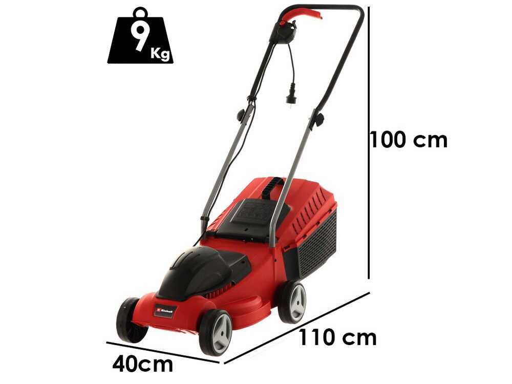 Einhell GC-EM 1032 Elektro-Rasenmäher – 36 cm Schnittbreite – zum Schieben – mit Fangkorb – Ansicht 2