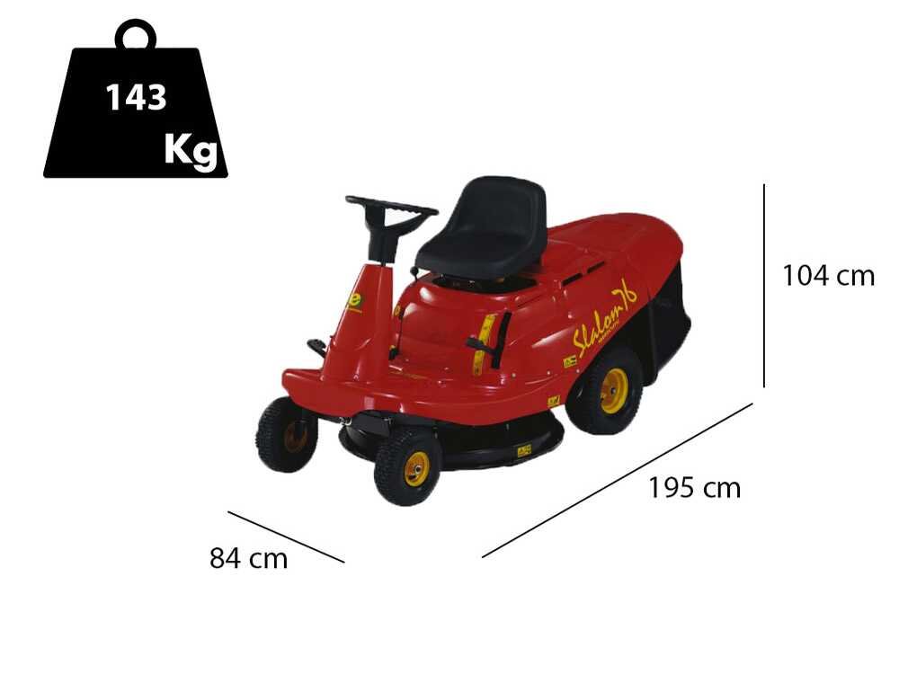 Eurosystems SLALOM 76 Mini-Rider – 76 cm Schnittbreite – Hydrostatik – Fangkorb 150 l – Ansicht 2