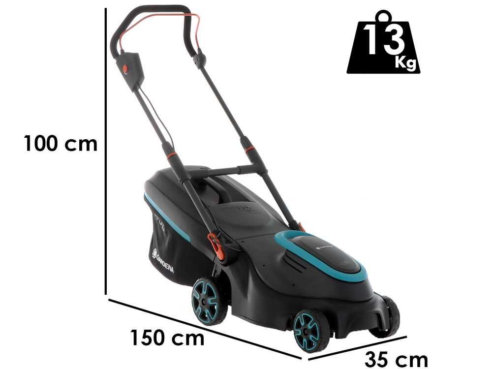 Gardena PowerMax 37/36V P4A Akku-Rasenmäher – 37 cm Schnittbreite – zum Schieben – mit Fangkorb – Ansicht 2