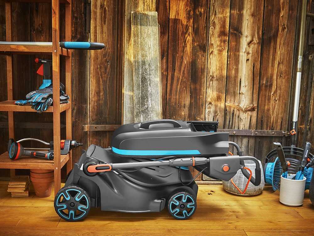 Gardena PowerMax 37/36V P4A Akku-Rasenmäher – 37 cm Schnittbreite – zum Schieben – mit Fangkorb – Ansicht 5