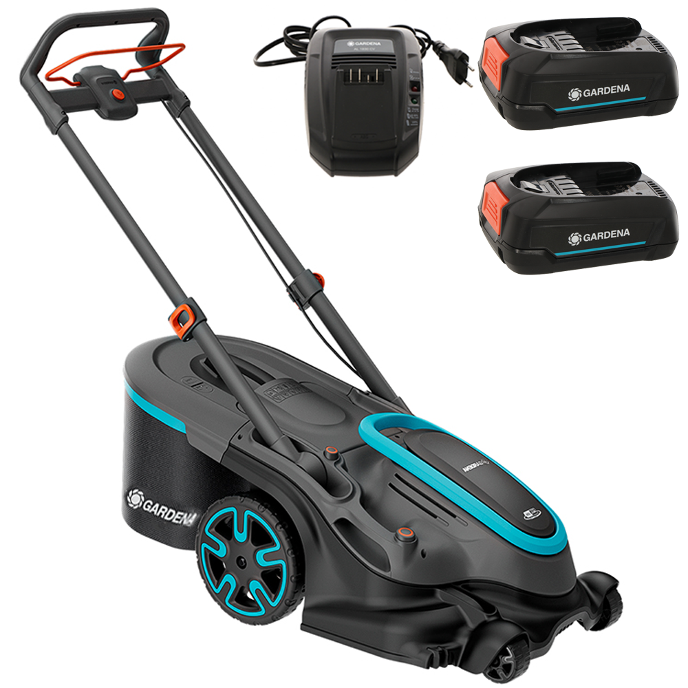 Gardena PowerMax Duo 46/36V P4A Akku-Rasenmäher – 46 cm Schnittbreite – zum Schieben – mit Fangkorb – Ausführung 3 – Ansicht 1
