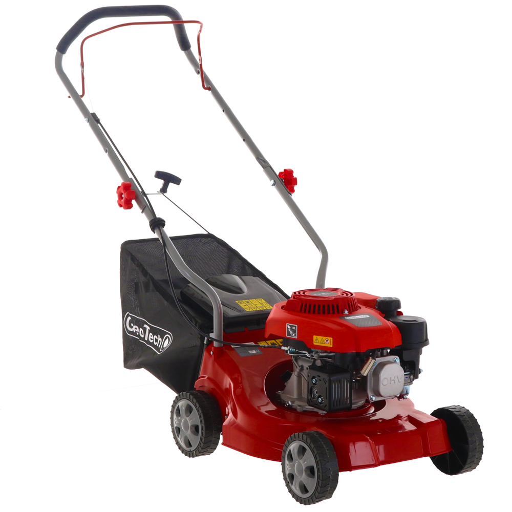 GeoTech P40-130B EVO Benzin-Rasenmäher – 39 cm Schnittbreite – zum Schieben – mit Fangkorb – Ansicht 1