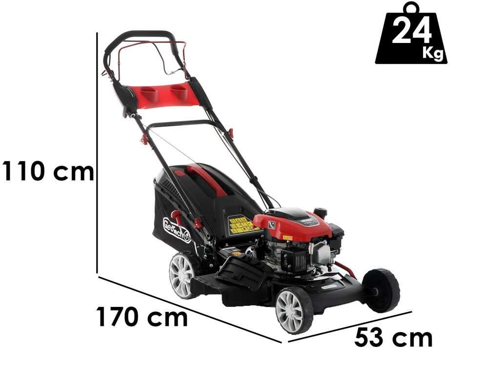 GeoTech S46-150 BMSG Benzin-Rasenmäher – 46 cm Schnittbreite – Heckantrieb – mit Fangkorb – Ansicht 2
