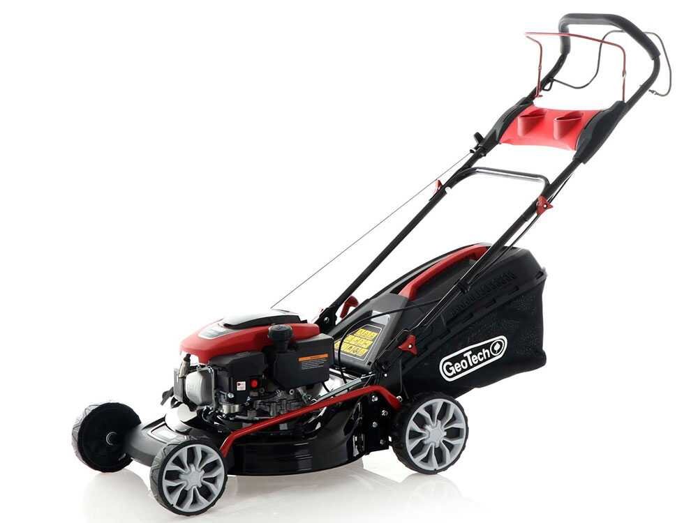 GeoTech S46-150 BMSG Benzin-Rasenmäher – 46 cm Schnittbreite – Heckantrieb – mit Fangkorb – Ansicht 4