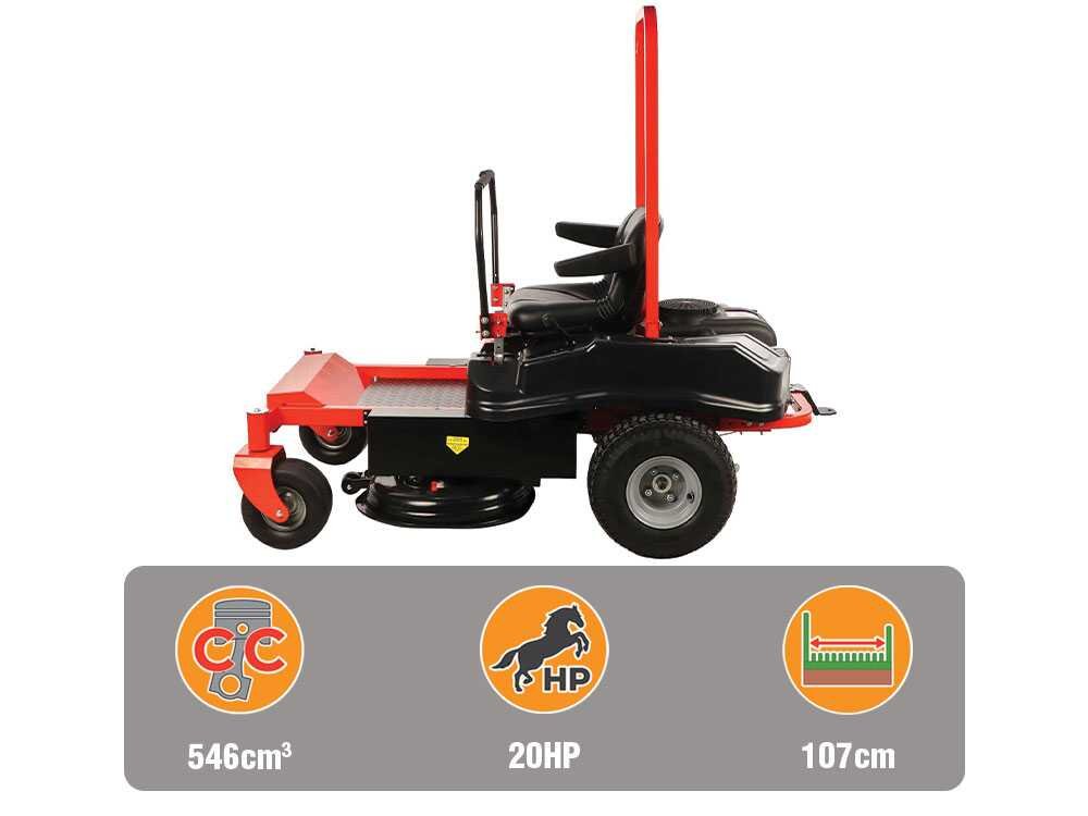 GeoTech ZTM 107-200 Nullwendekreismäher – 107 cm Schnittbreite – Hydrostatik – Ansicht 3