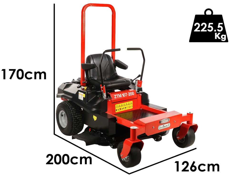 GeoTech ZTM 107-200 Nullwendekreismäher – 107 cm Schnittbreite – Hydrostatik – Ansicht 4
