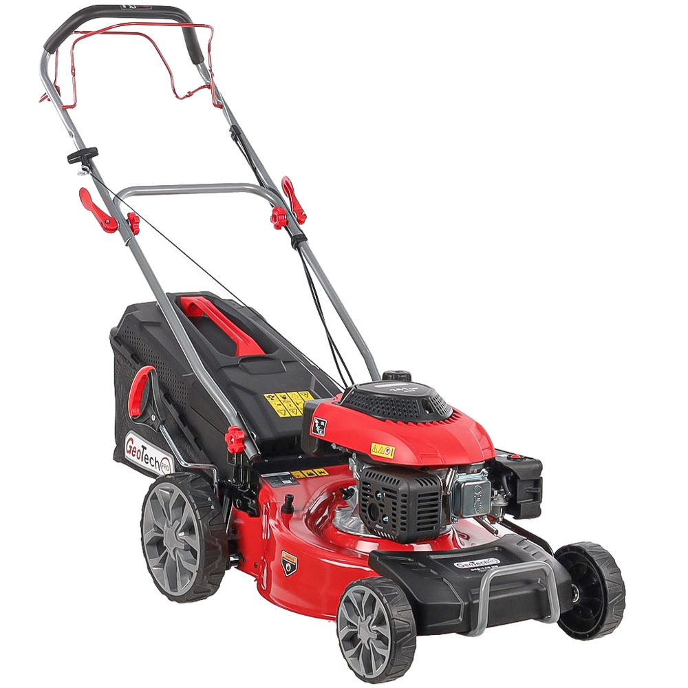 GeoTech Pro S46-140BG Benzin-Rasenmäher – 46 cm Schnittbreite – Heckantrieb – mit Fangkorb – Ansicht 1