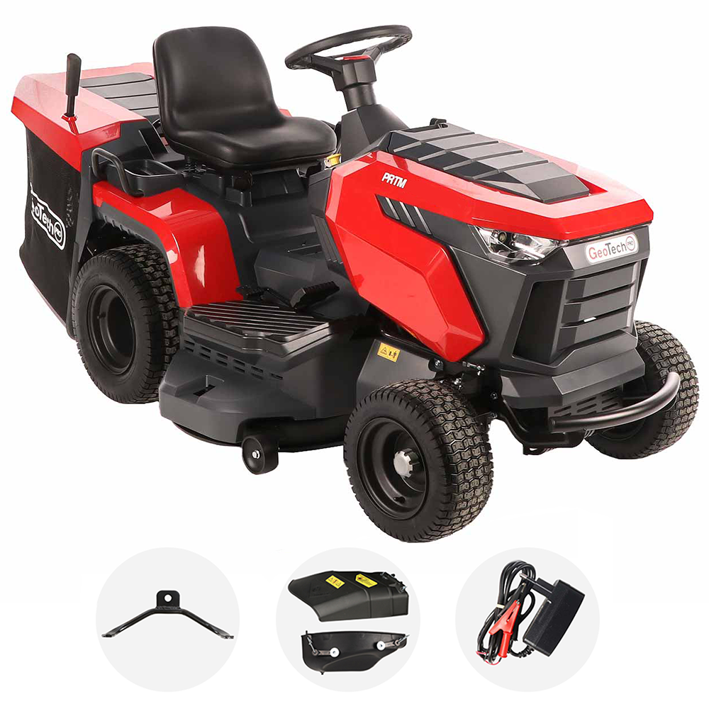 GeoTech Pro PRTM 200-1020 H-CM Rasentraktor – 102 cm Schnittbreite – Hydrostatik – Fangkorb 280 l – Ansicht 1