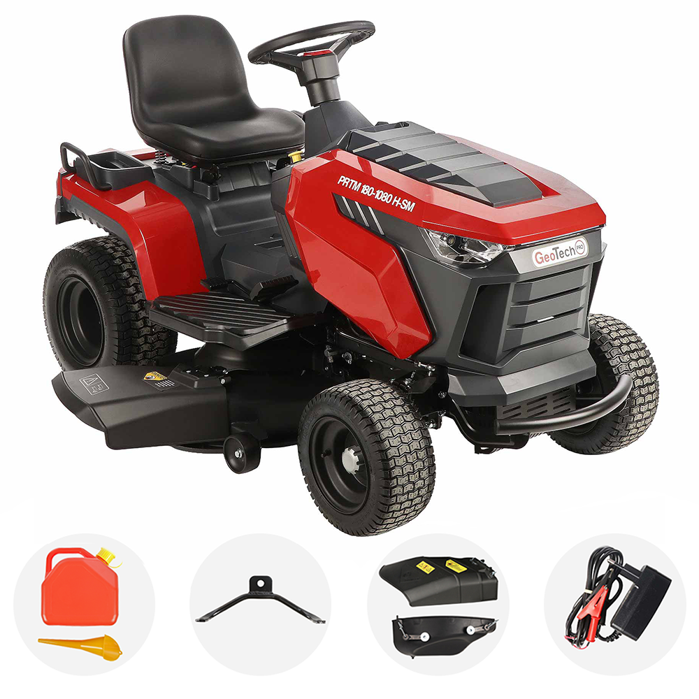 GeoTech Pro PRTM 180-1080 H-SM Rasentraktor – 108 cm Schnittbreite – Hydrostatik – mit Mulchfunktion – Ansicht 1
