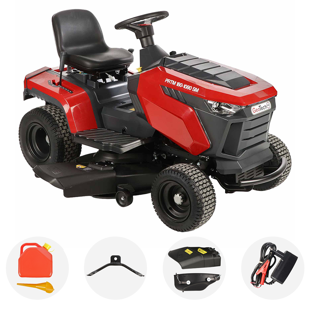 GeoTech Pro PRTM 180-1080 SM Rasentraktor – 108 cm Schnittbreite – Mechanisch – mit Mulchfunktion – Ansicht 1