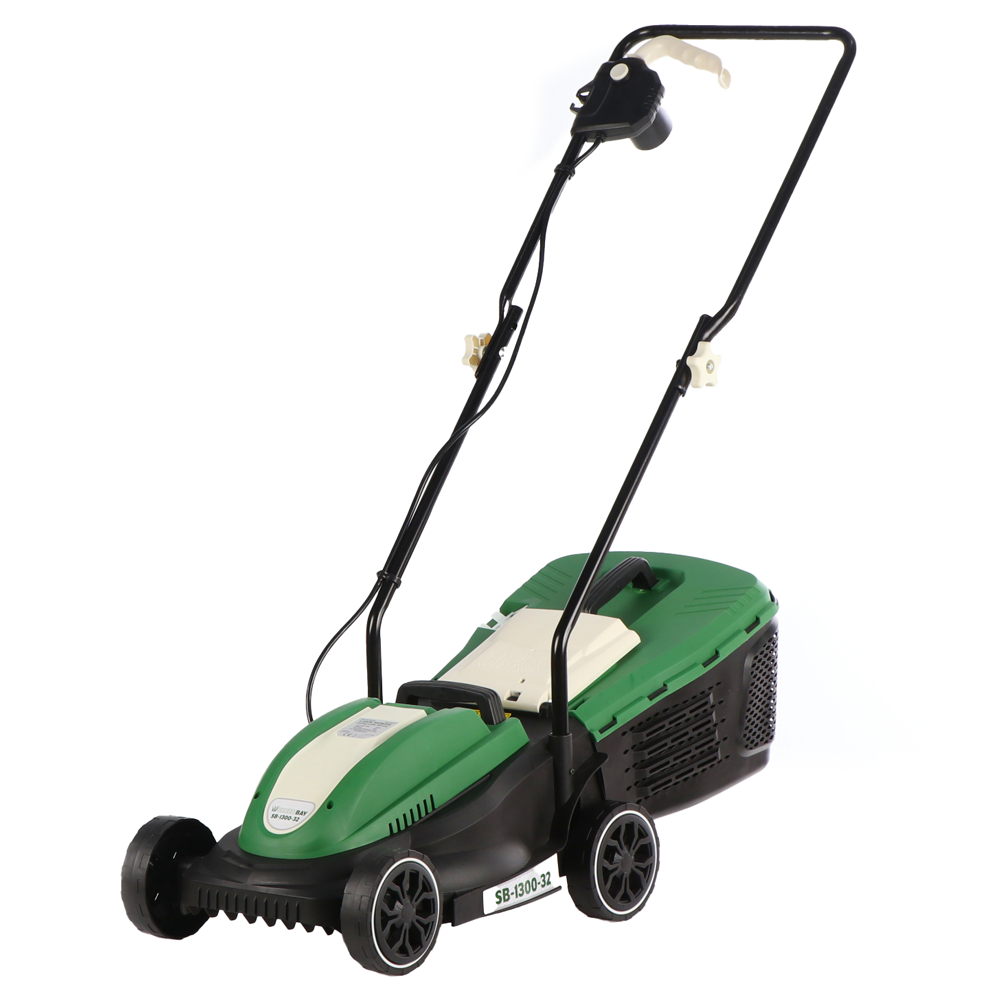 Greenbay SB-1300-32 Elektro-Rasenmäher – 32 cm Schnittbreite – zum Schieben – mit Fangkorb – Ansicht 1