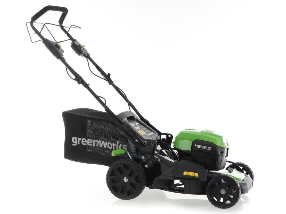 Greenworks GD48LM46SP Akku-Rasenmäher – 46 cm Schnittbreite – Heckantrieb – mit Fangkorb – Ansicht 4
