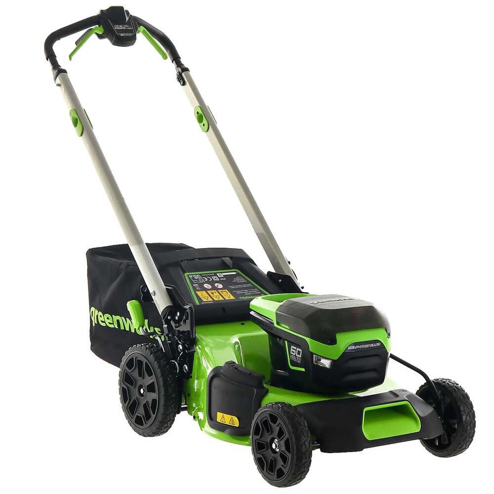 Greenworks GD60LM51SP Akku-Rasenmäher – 51 cm Schnittbreite – Heckantrieb – mit Fangkorb – Ansicht 1