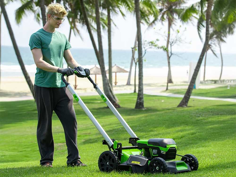 Greenworks GD60LM51SP Akku-Rasenmäher – 51 cm Schnittbreite – Heckantrieb – mit Fangkorb – Ansicht 4