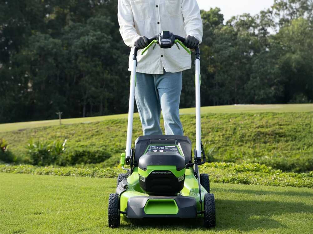 Greenworks GD60LM51SP Akku-Rasenmäher – 51 cm Schnittbreite – Heckantrieb – mit Fangkorb – Ansicht 5