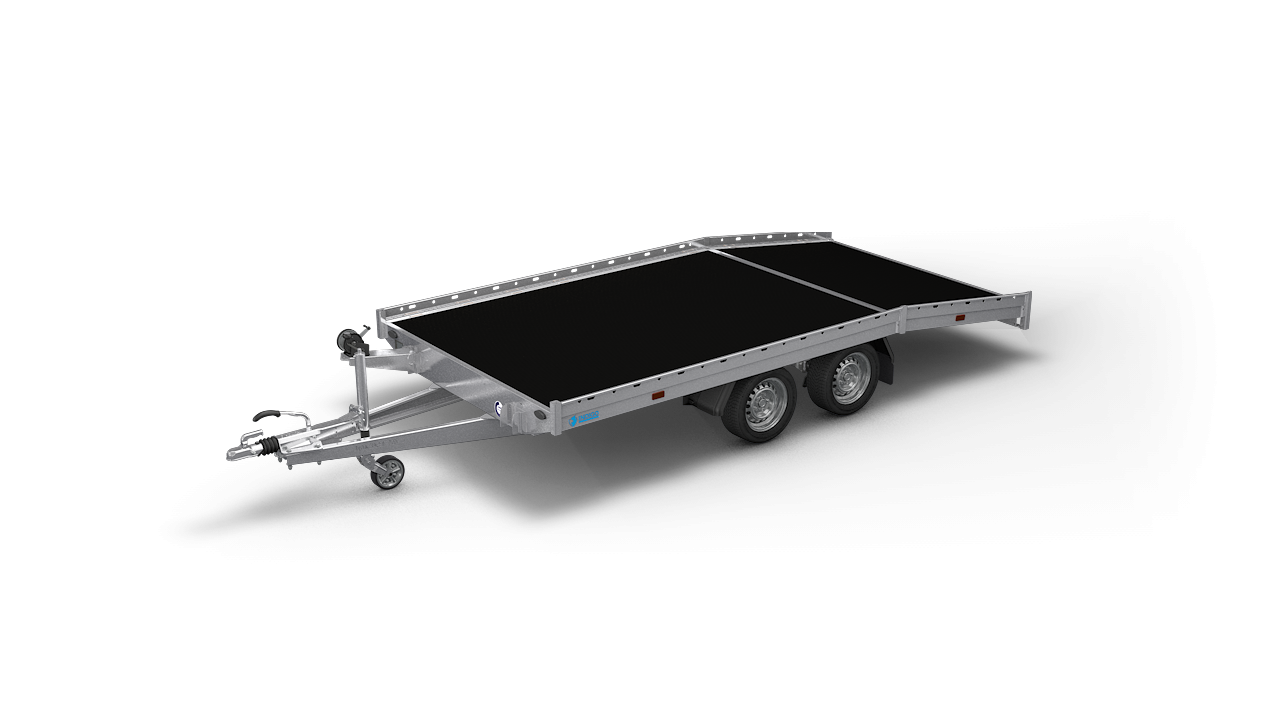 Hapert Universaltransporter Indigo HF-2 - 3500 - 4550 x 2010 – Parabelfederung – Ladefläche 455 × 201 cm – 3500 kg – Tandemachser – Ansicht 1