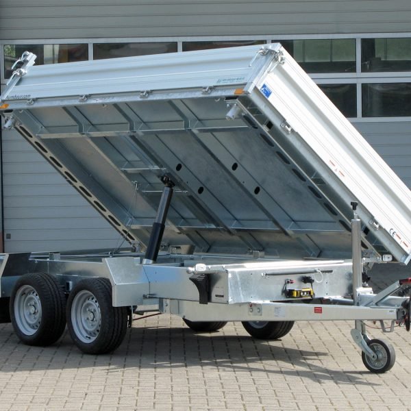 Humbaur 3-Seiten-Kipper HTK 3500.31 ALU – E-Pumpe – Ladefläche 314 × 175 cm – 3500 kg – Tandemachser – Ansicht 1