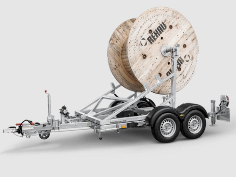 Humbaur Kabeltrommelanhänger KTA 3500-160 – Ladefläche 220 × 160 cm – 3500 kg – Tandemachser – Ansicht 1