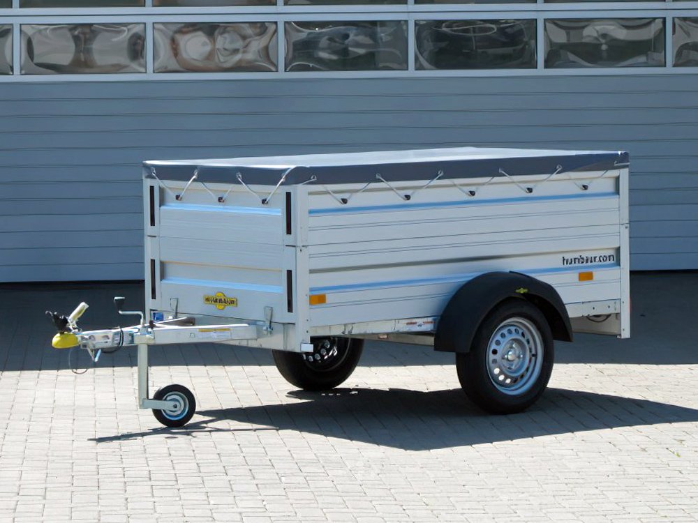 Humbaur Kastenanhänger HA752111 KV – Bordwandaufsatz, Flachplane, Stützrad TOP ANGEBOT – Ladefläche 205 × 110 cm – 750 kg – Einachser – Ansicht 1
