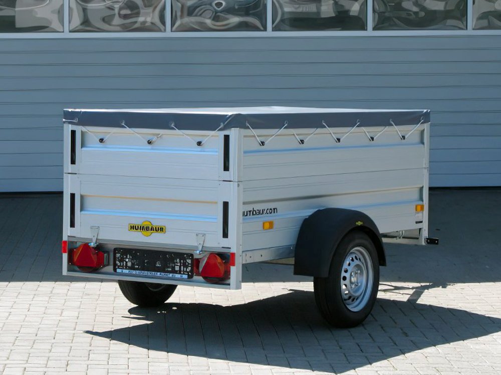Humbaur Kastenanhänger HA752111 KV – Bordwandaufsatz, Flachplane, Stützrad TOP ANGEBOT – Ladefläche 205 × 110 cm – 750 kg – Einachser – Ansicht 2