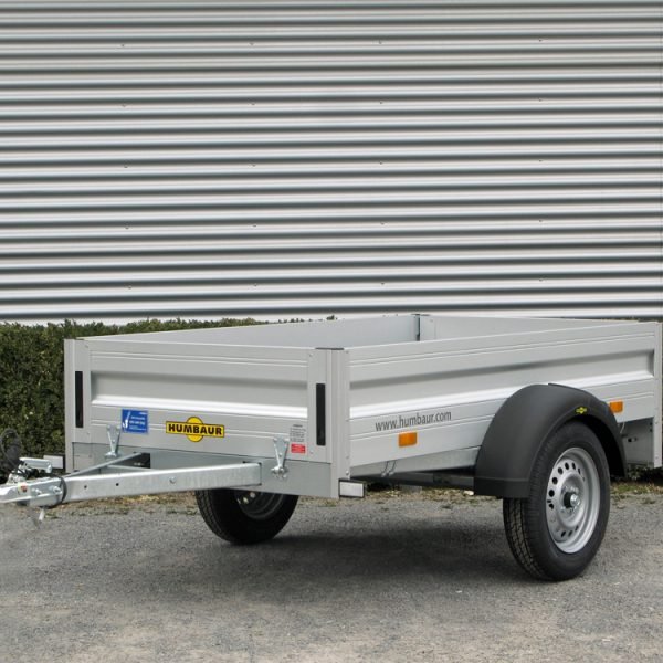 Humbaur Kastenanhänger HA752111 KV – ungebremst, mit Klappe vorne – Ladefläche 205 × 110 cm – 750 kg – Einachser – Ansicht 1
