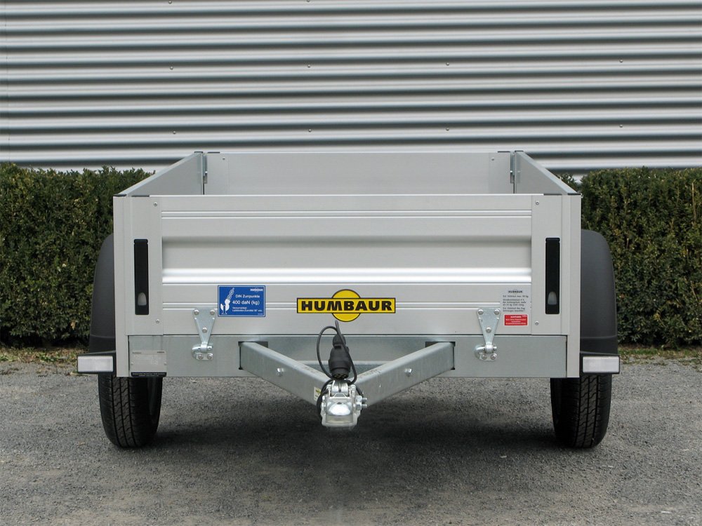 Humbaur Kastenanhänger HA752113 KV – ungebremst, mit Klappe vorne – Ladefläche 205 × 131 cm – 750 kg – Einachser – Ansicht 3