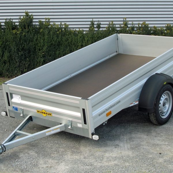 Humbaur Kastenanhänger HA752513 KV – ungebremst, mit Klappe vorne – Ladefläche 251 × 131 cm – 750 kg – Einachser – Ansicht 1