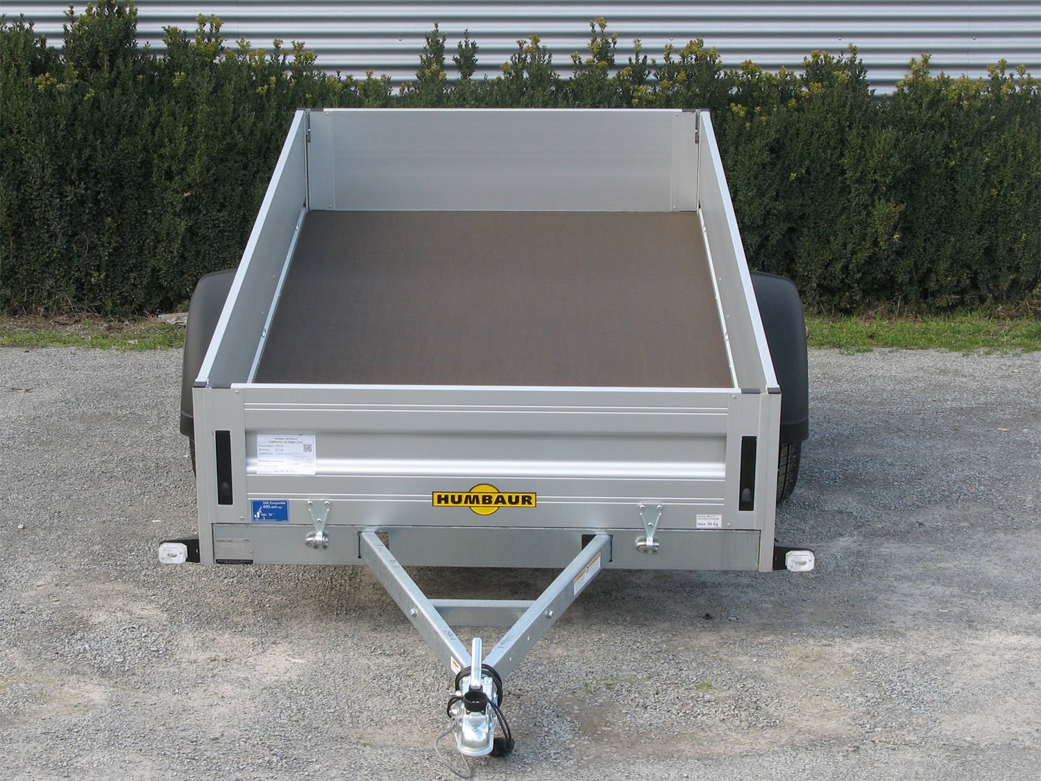 Humbaur Kastenanhänger HA752513 KV – ungebremst, mit Klappe vorne – Ladefläche 251 × 131 cm – 750 kg – Einachser – Ansicht 3