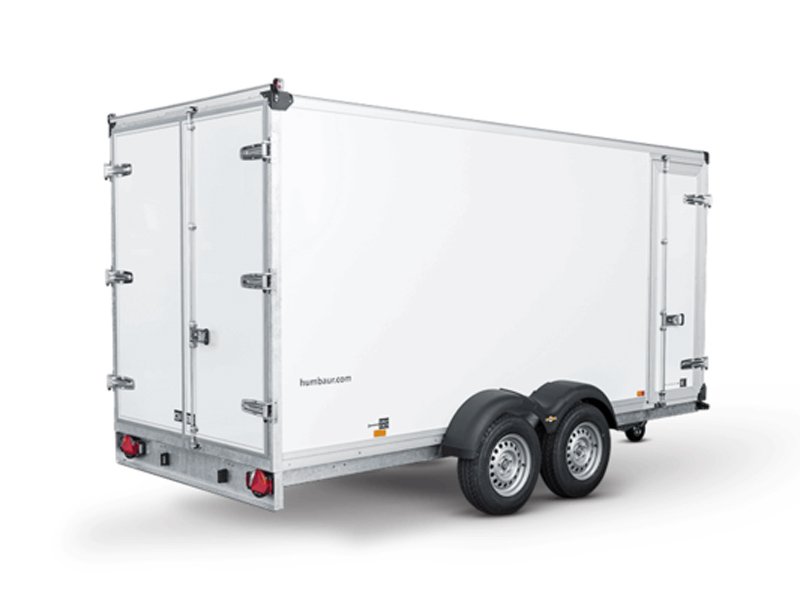Humbaur Kofferanhänger HK 354218-20 PF30 – Sandwich 30mm Wandstärke weiß lack. – Ladefläche 418,5 × 173 cm – 3500 kg – Tandemachser – Ansicht 2