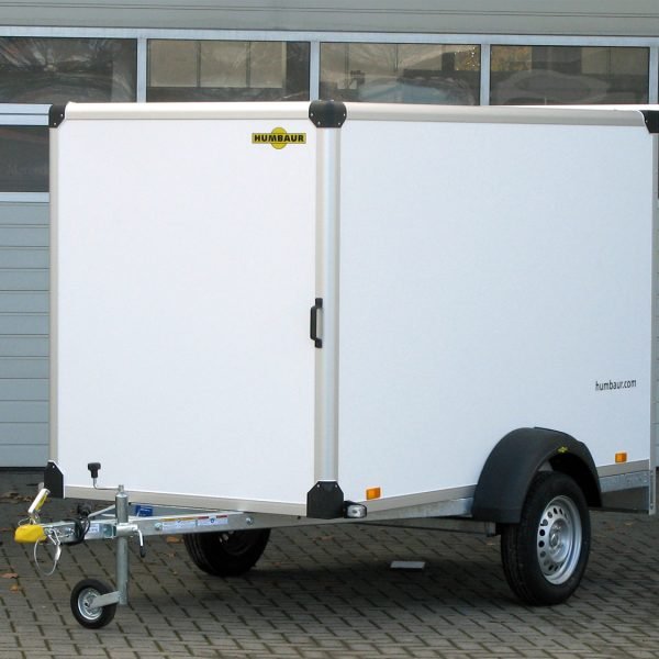 Humbaur Kofferanhänger HK 752513-15P FlexZurr – mit Türe hinten, – – Ladefläche 251,5 × 132 cm – 750 kg – Einachser – Ansicht 1