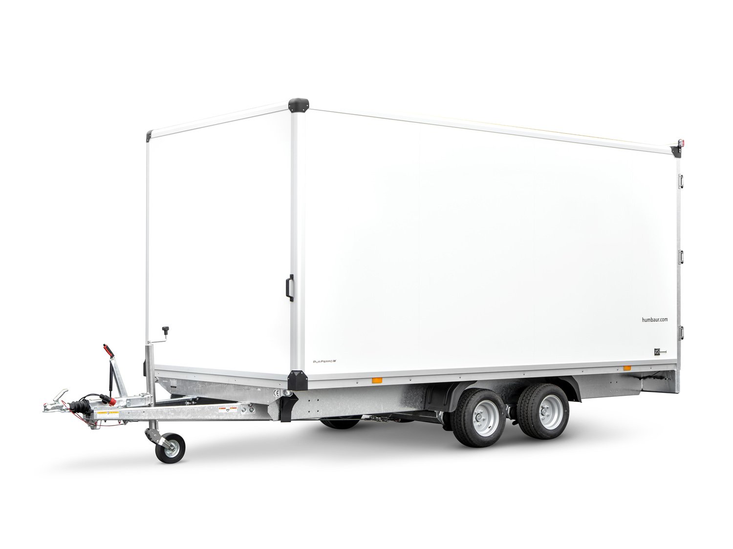 Humbaur Kofferanhänger HKN 30 52 25 - 20 PF30 – Ladefläche 518,5 × 243 cm – 3000 kg – Tandemachser – Ansicht 1