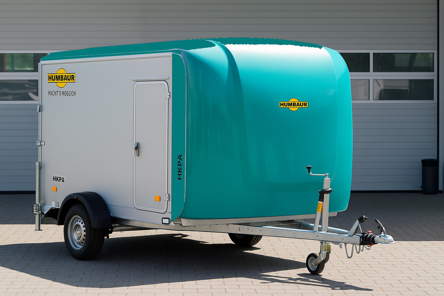 Humbaur Kofferanhänger HKPA 153217 Color Selection – Rampe dreh- u. schwenkbar – Ladefläche 328 × 177 cm – 1500 kg – Einachser – Ausführungsvariante 2 – Ansicht 1