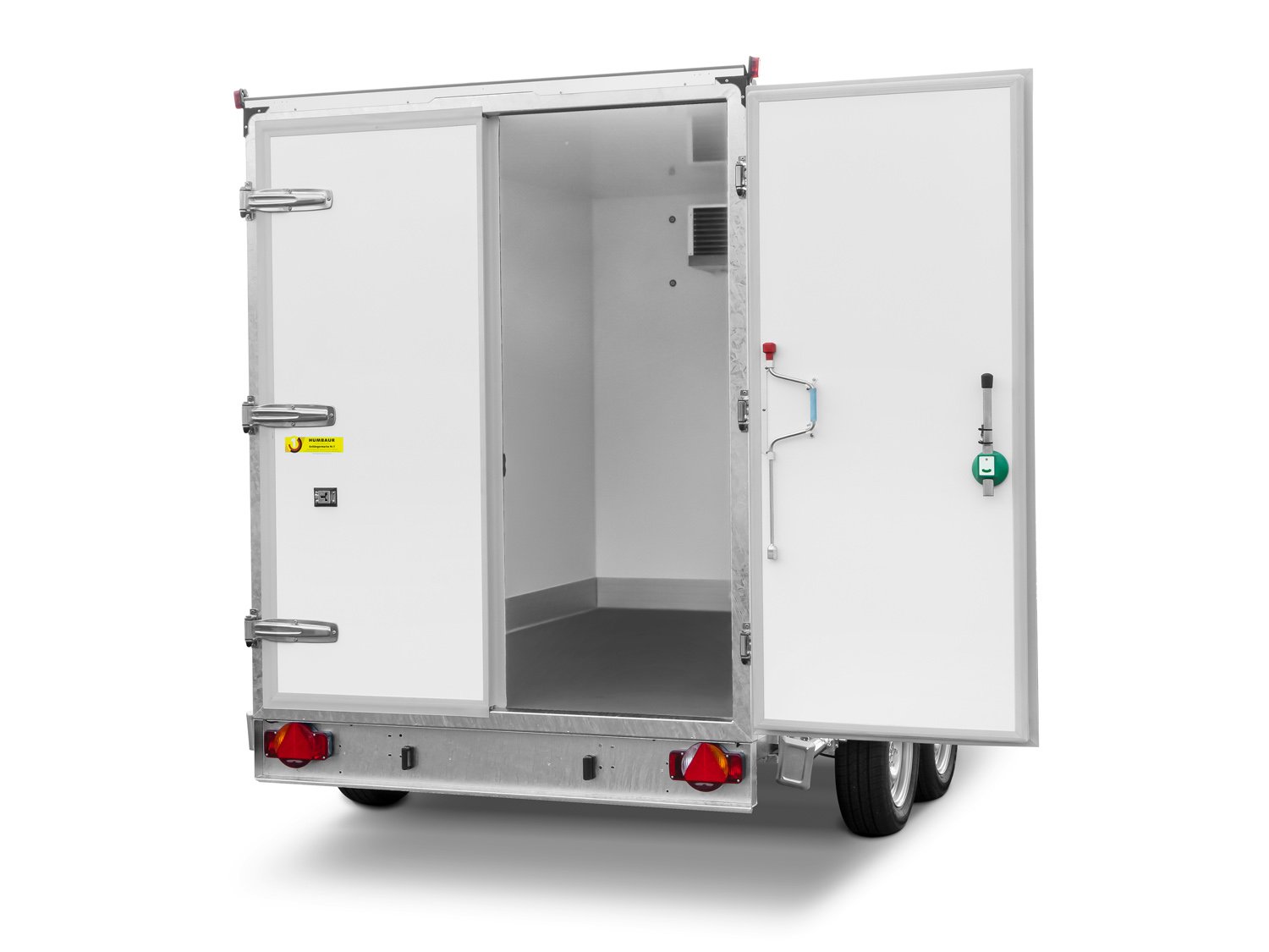 Humbaur Kühlkoffer HGK 25 37 18 - 21 PF60 Deluxe – Ladefläche 363 × 167 cm – 2500 kg – Tandemachser – Ansicht 3