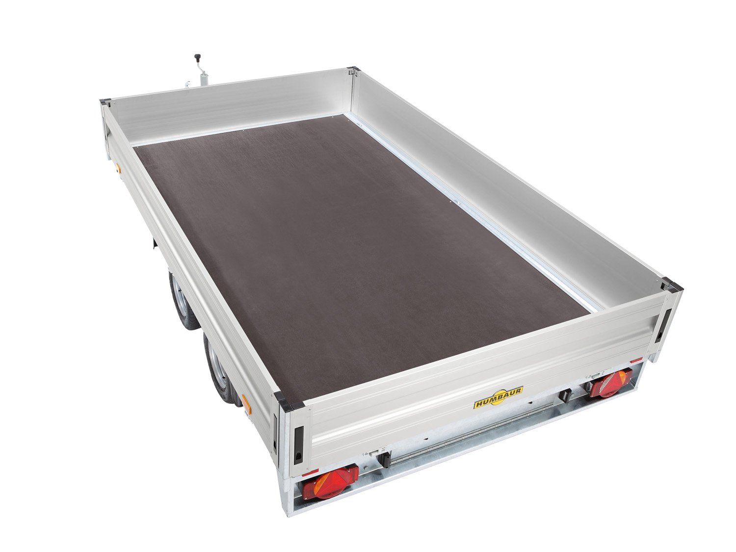 Humbaur Pritschenhochlader HN305225 GR – geschweißter Rahmen, 14 Zurringe – Ladefläche 522 × 247 cm – 3000 kg – Tandemachser – Ansicht 3